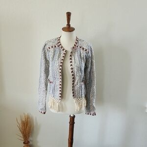 Tularosa Sante Fe Chic Tweed Jacket with Fringe